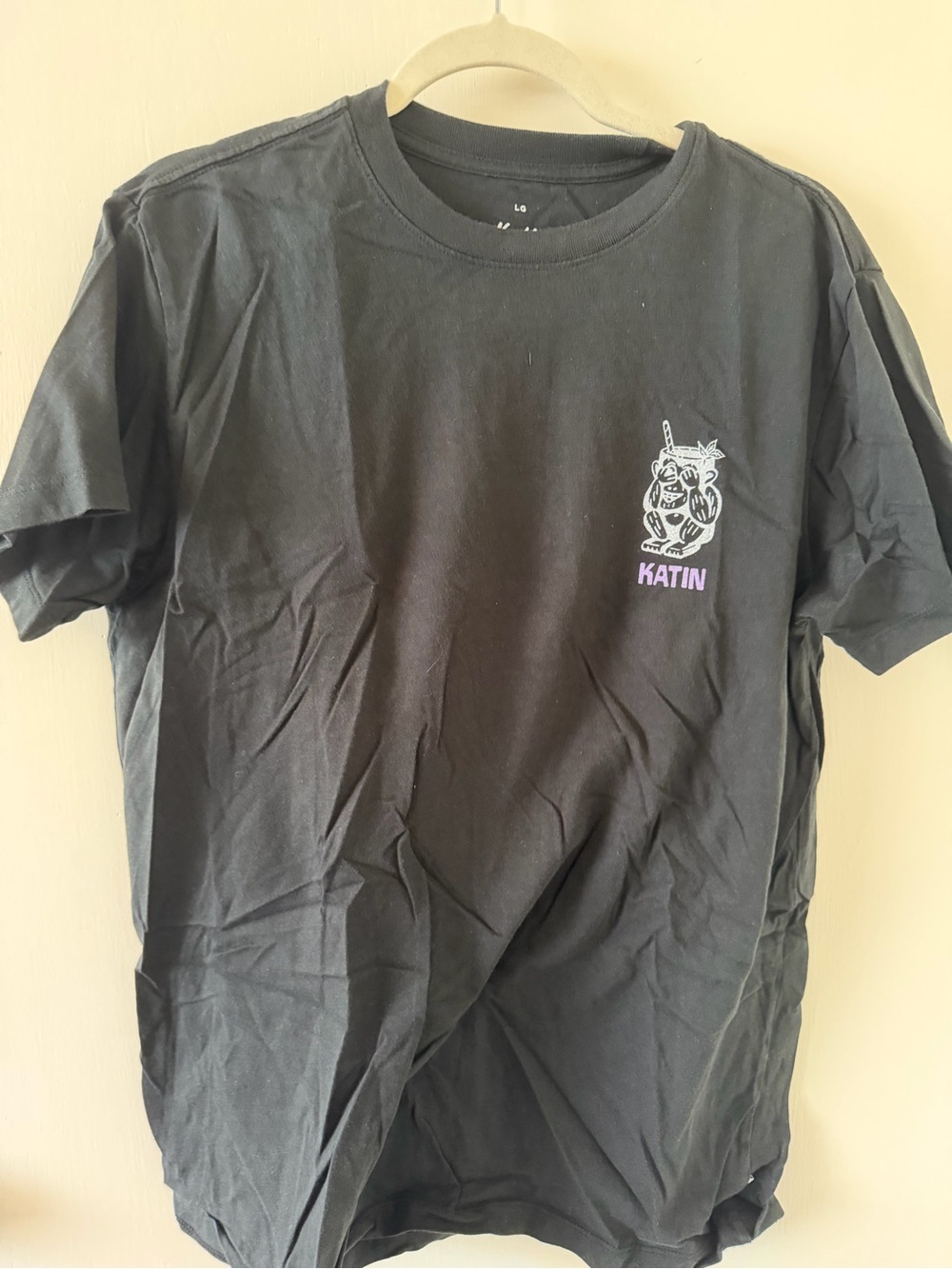 LG Katin Black Tee with White Logo